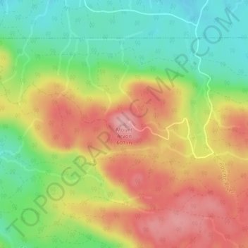 Mount Arvon topographic map, elevation, terrain