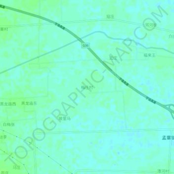梅庄村 topographic map, elevation, terrain