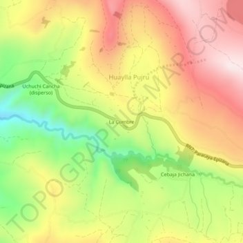 La Cumbre topographic map, elevation, terrain