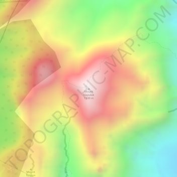 Mount Napulak topographic map, elevation, terrain