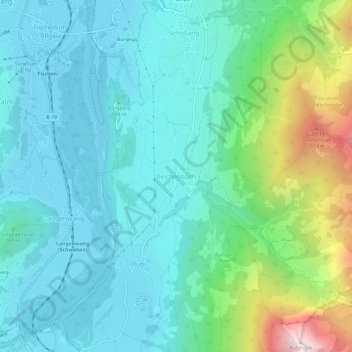 Reichenbach topographic map, elevation, terrain