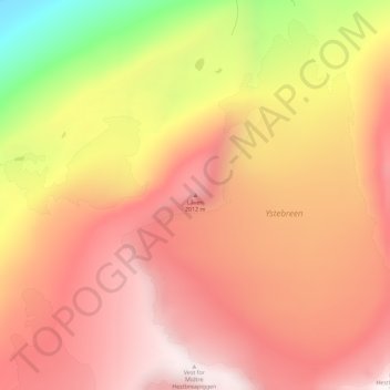 Låven topographic map, elevation, terrain