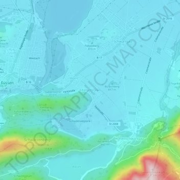 Alterschrofen topographic map, elevation, terrain