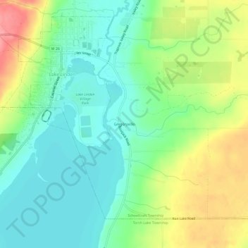 Gregoryville topographic map, elevation, terrain