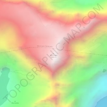 Mururata topographic map, elevation, terrain