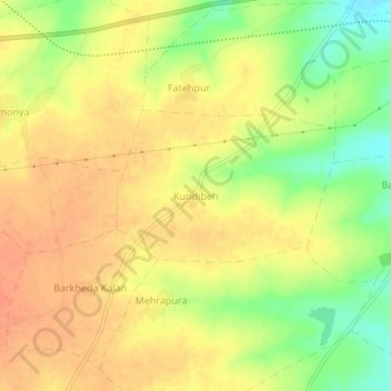 Kundibeh topographic map, elevation, terrain