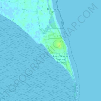 Kilnsea topographic map, elevation, terrain