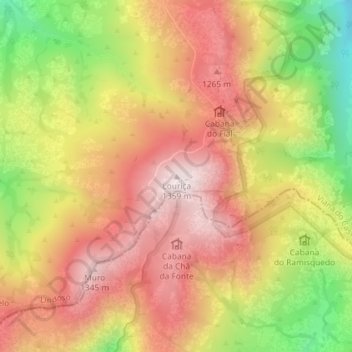 Louriça topographic map, elevation, terrain