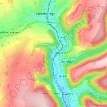 West End topographic map, elevation, terrain