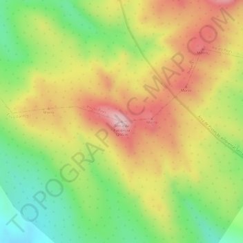 Serra da Paciência topographic map, elevation, terrain