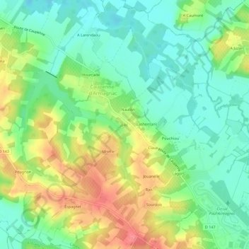 Loc topographic map, elevation, terrain