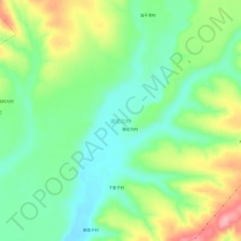 骆驼沟村 topographic map, elevation, terrain