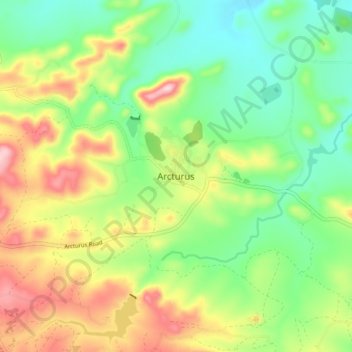 Arcturus topographic map, elevation, terrain