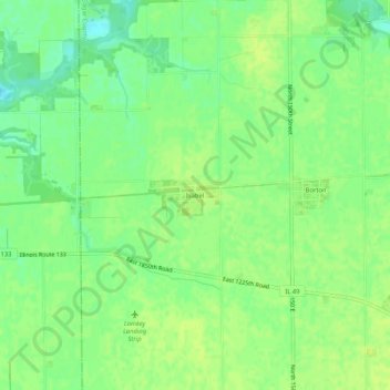 Isabel topographic map, elevation, terrain