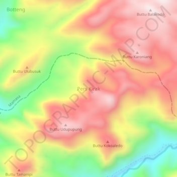 Pers Kirak topographic map, elevation, terrain