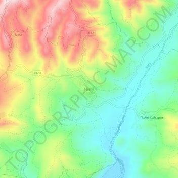Nata topographic map, elevation, terrain