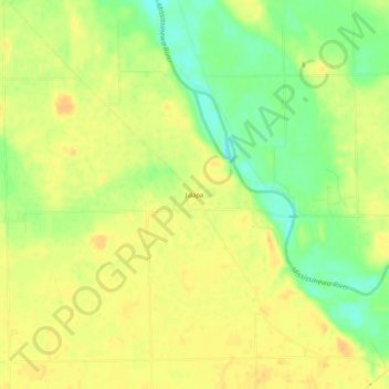 Jalapa topographic map, elevation, terrain