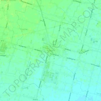 Arsego topographic map, elevation, terrain