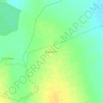 Bapuram topographic map, elevation, terrain