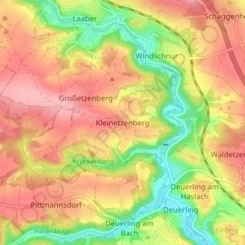 Kleinetzenberg topographic map, elevation, terrain