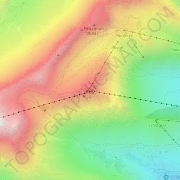 Birg topographic map, elevation, terrain