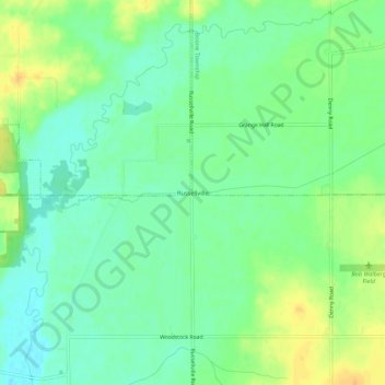 Russellville topographic map, elevation, terrain