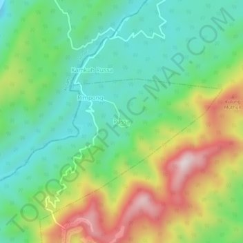Russa topographic map, elevation, terrain