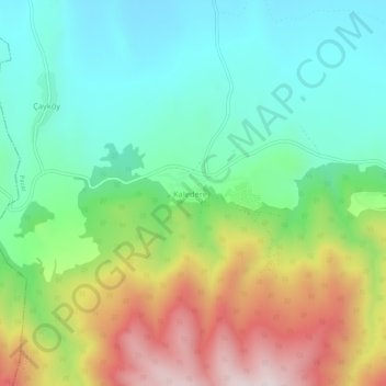 Beşevler topographic map, elevation, terrain