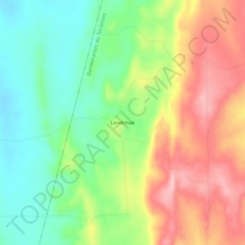 Londrinas topographic map, elevation, terrain