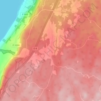Barnarp topographic map, elevation, terrain
