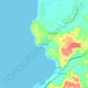 Currimao topographic map, elevation, terrain