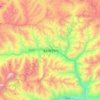 洛扎县 topographic map, elevation, terrain