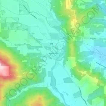 Gales Creek topographic map, elevation, terrain