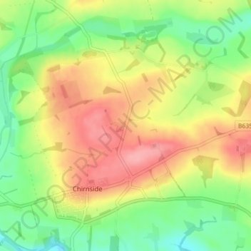 Harelaw topographic map, elevation, terrain