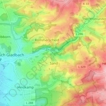 Dombach topographic map, elevation, terrain