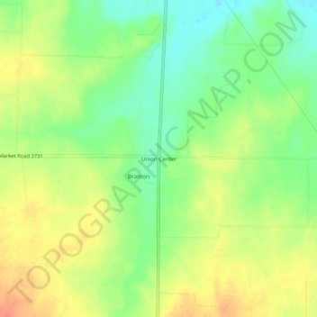 Union Center topographic map, elevation, terrain