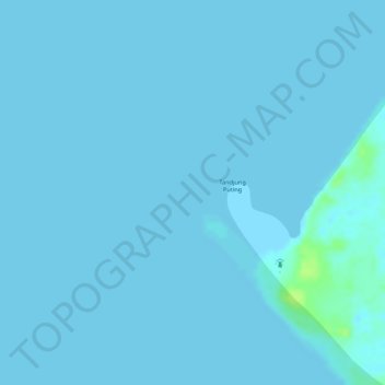 Tandjung Puting topographic map, elevation, terrain