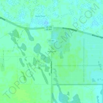 Holopaw topographic map, elevation, terrain