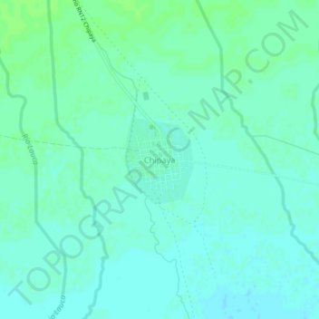 Chipaya topographic map, elevation, terrain