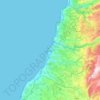 Saida topographic map, elevation, terrain