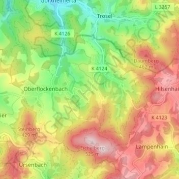 Steinklingen topographic map, elevation, terrain