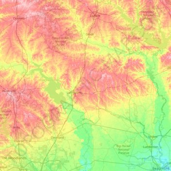 Polk topographic map, elevation, terrain