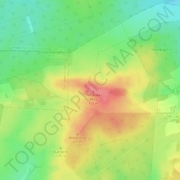 Wilseder Berg topographic map, elevation, terrain