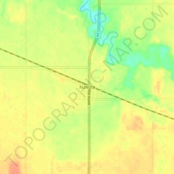 Nampa topographic map, elevation, terrain