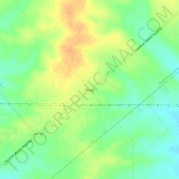 Peggy topographic map, elevation, terrain