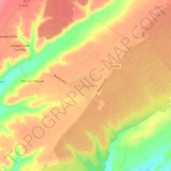 Camarico topographic map, elevation, terrain