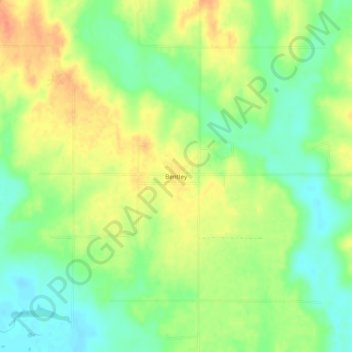 Bentley topographic map, elevation, terrain