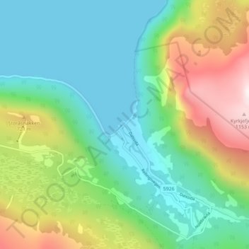 Norddal topographic map, elevation, terrain