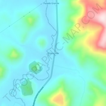 Busca-Vida topographic map, elevation, terrain