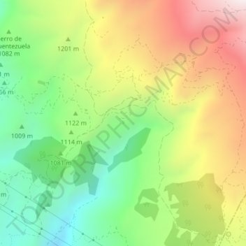 Cortijo de la eña topographic map, elevation, terrain